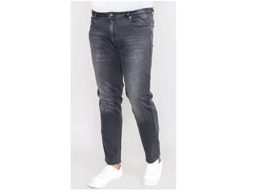 Grey Stonewash Tapered Fit Denim Jeans PSM-7499