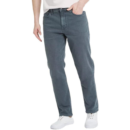 Grey Straight Plus-Size Denim Jeans PSM-9265