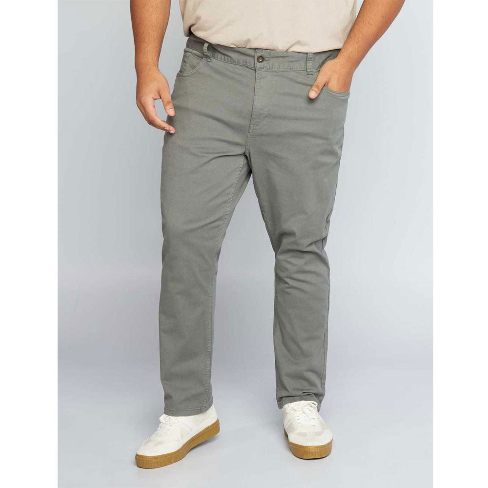 Grey Plus Size Slim Fit Cotton Pant PSM-8820