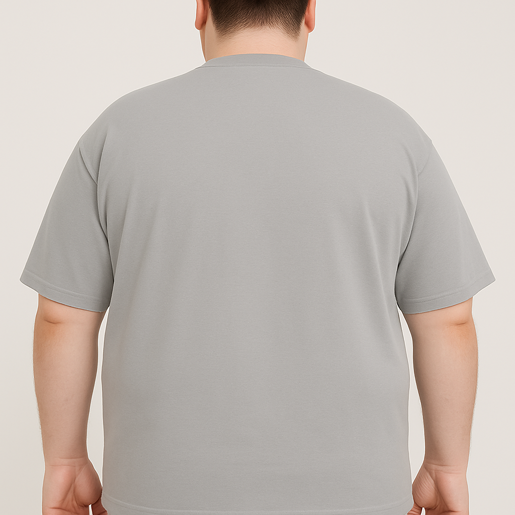 Plus Size Oversized Graffiti Style T-Shirt with Extended Crew Neck