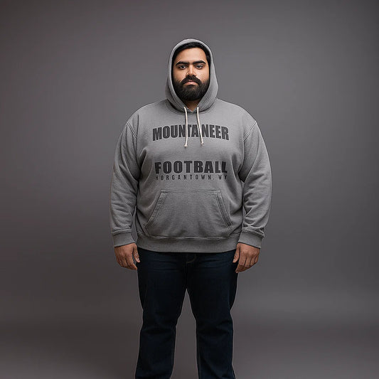 Grey Big Size Pull Over Hoodie PSM-2066