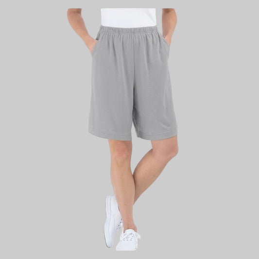 Grey Plus Size Women Knit Short PSW-5871