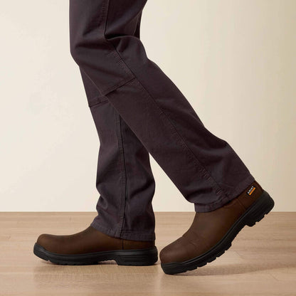 Grey Stackable Straight Leg Work Pant — DuraStretch fabric, utility pocket, articulated knees, heavy-duty hardware.