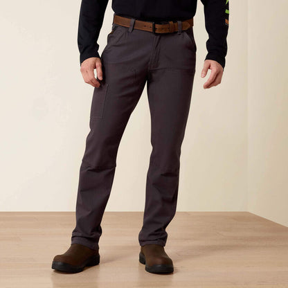 Grey Stackable Straight Leg Work Pant — DuraStretch fabric, utility pocket, articulated knees, heavy-duty hardware.