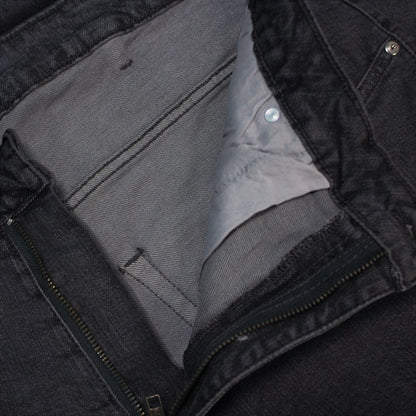 Grey Wash Denim Jeans with belt loops and zip fastening
