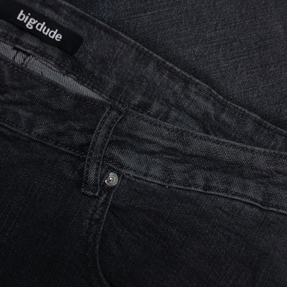 Grey Wash Denim Jeans with belt loops and zip fastening