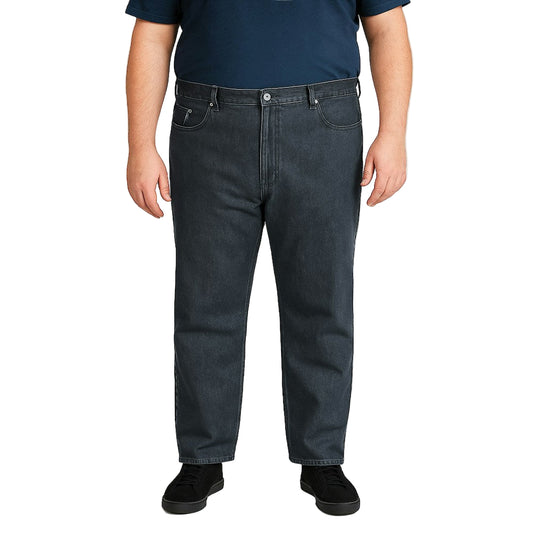 Grey Wash Denim Jeans with belt loops and zip fastening