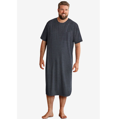 Heather Charcoal Light Weight Short Sleeve Nightshirt PSM-8518