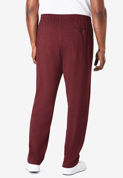 Heather Deep Burgundy Jersey Open Bottom Pant PSM-9080