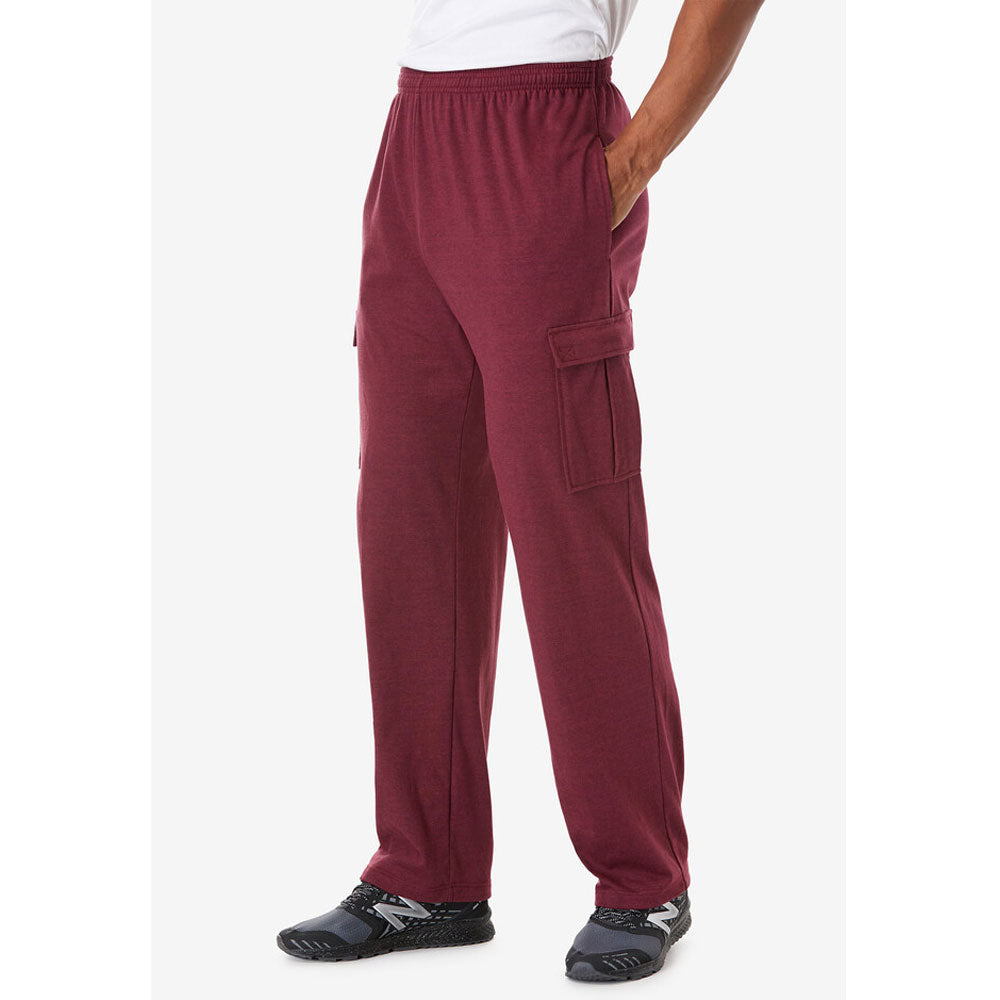 Heather Deep Burgundy Jersey Cargo Pant PSM-8903