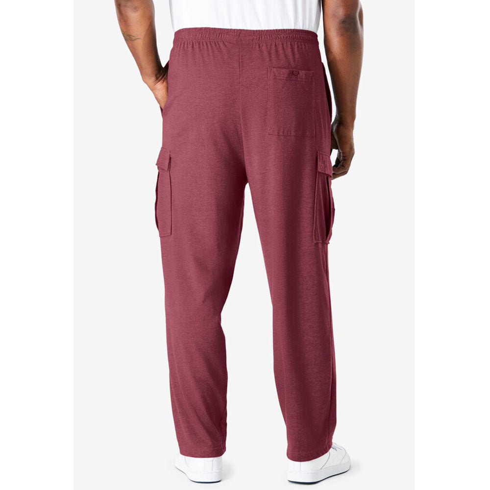 Heather Deep Burgundy Jersey Cargo Pant PSM-8903