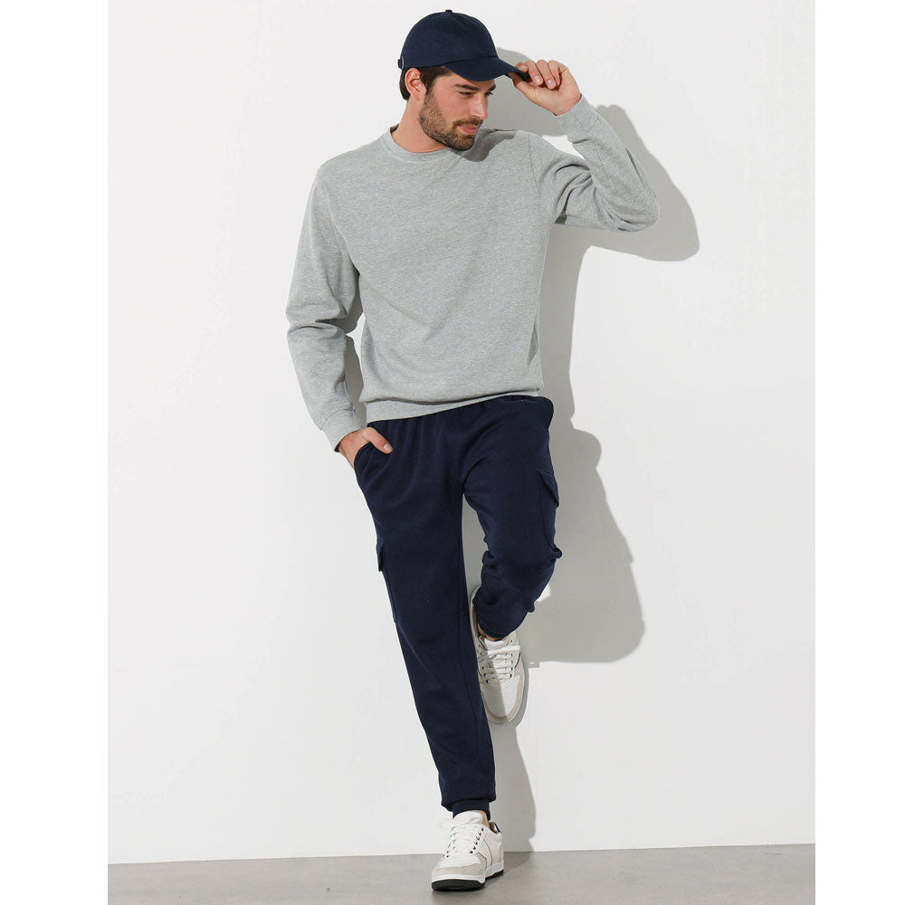 Heather Grey Big Size Crewneck Sweatshirt PSM-8912