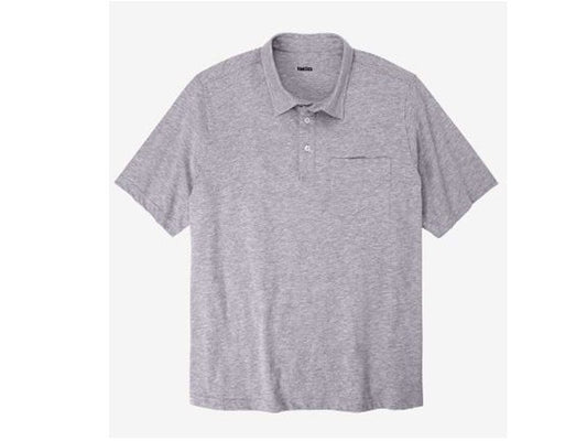 Heather Grey Big Size Polo Shirt PSM-4722