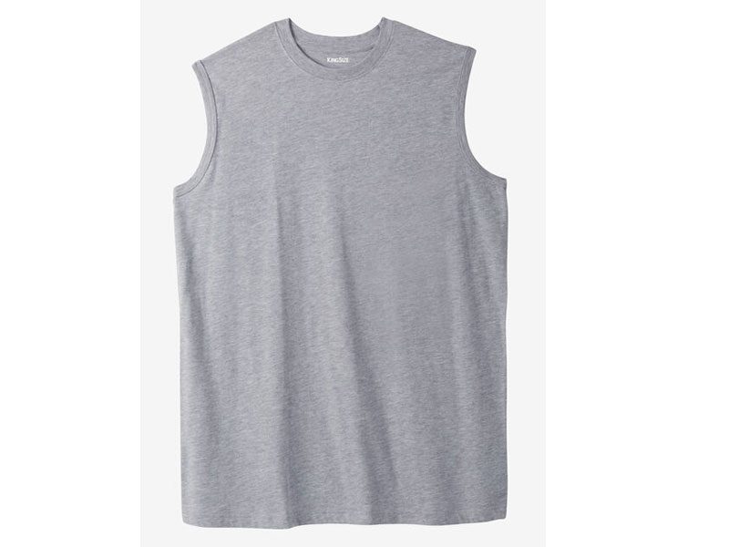 Heather Grey Big & Tall Size Muscle T Shirt PSM-5636