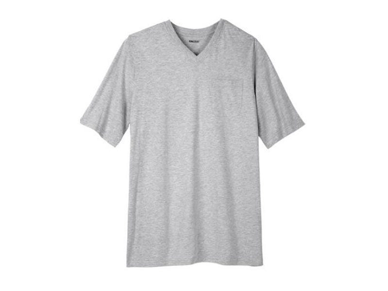 Heather Grey Big & Tall Size V Neck T-Shirt PSM-5475