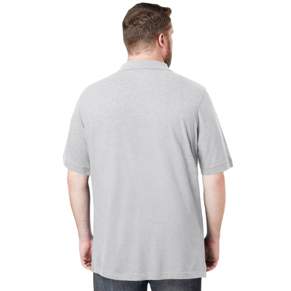 Heather Grey Classic Piqué Polo Shirt – Soft Textured Polo for Men