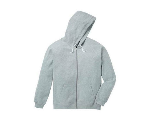 Heather Grey Fleece Big Size Zipper Hoodie PSM-4242