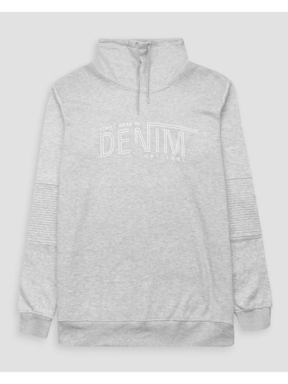 Heather Grey Fleece Pullover Cowl Neck Hoodie PSM-8817