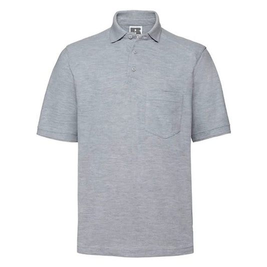 Heather Grey Heavy Duty Cotton Pique Polo Shirt PSM-8447