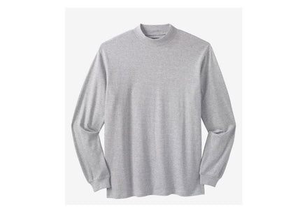 Mock Turtleneck Big Size Long Sleeve T-Shirt PSM-4175