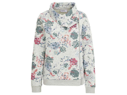 Heather Grey Printed Fleece Sweat Jacket PSW-7486