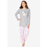 Heather Grey Spring  Long Sleeve Knit B Grade PJ Set PSW-8423B