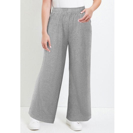 Heather Grey Wide-Leg Pant PSW-8342