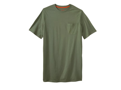 Heather Moss Green Big & Tall Pocket Crewneck T-Shirt for Men