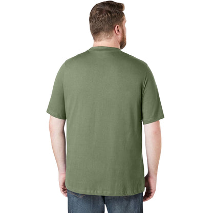 Heather Moss Green Big & Tall Pocket Crewneck T-Shirt for Men