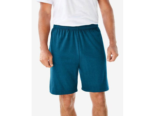 Heather Teal Lightweight Jersey Big Size Shorts PSM-5769