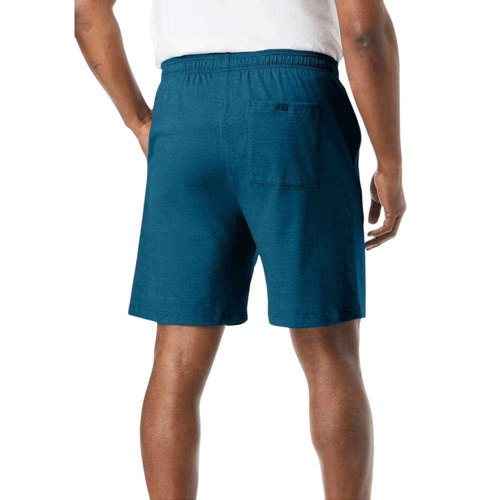 Heather Teal Lightweight Jersey Big Size Shorts with soft fabric, an adjustable drawstring, and side pockets for ultimate comfort and versatility.