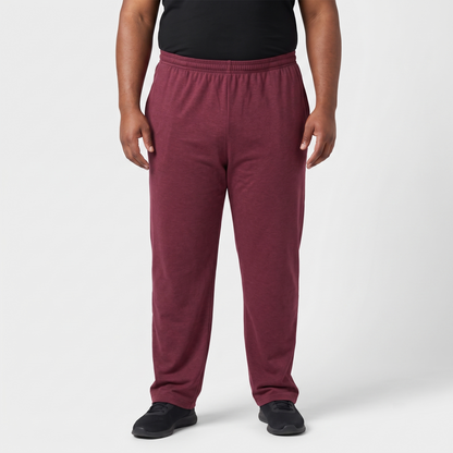 Heather Deep Burgundy Jersey Open Bottom Pant PSM-9080
