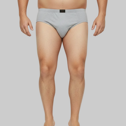 Heather Grey Big Size Classic Cotton Brief For Men PSM-9638