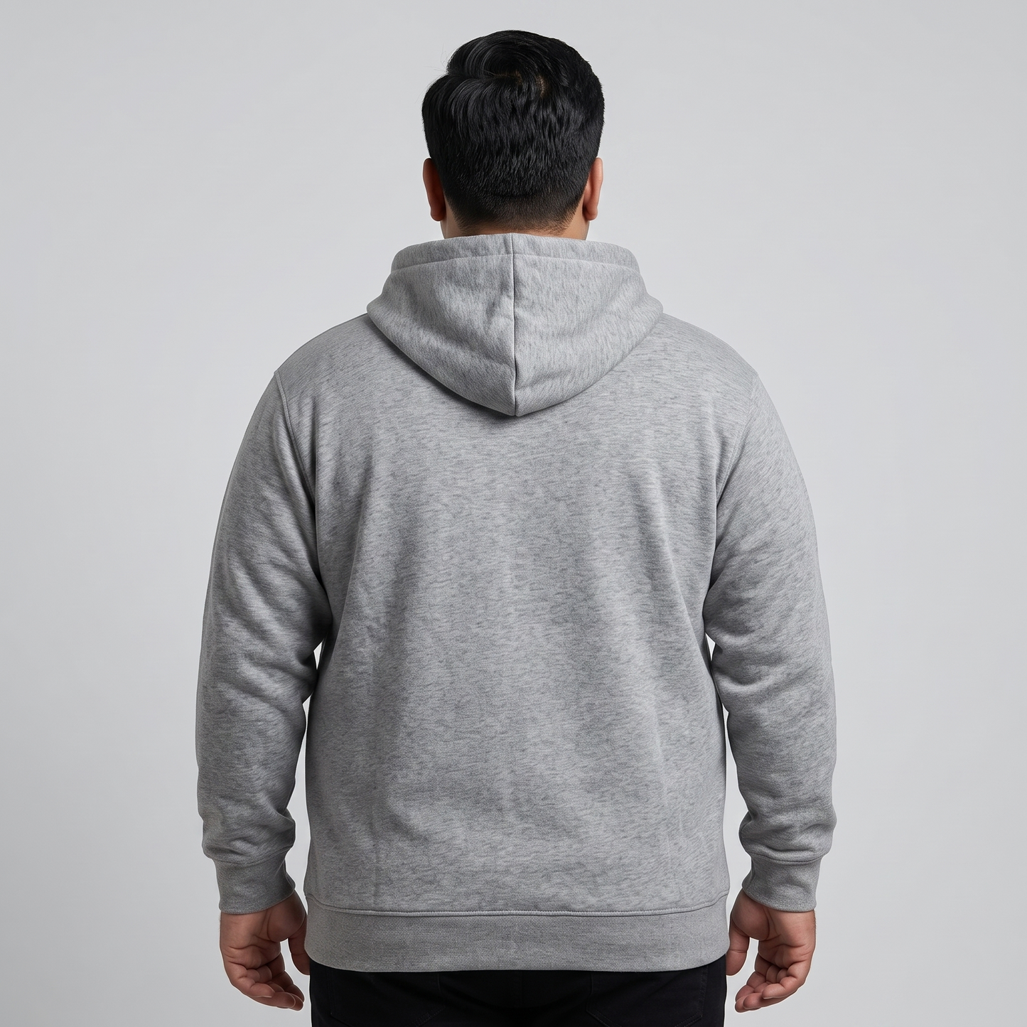 Heather Grey Classic Full-Zip Fleece Hoodie PSM-10453