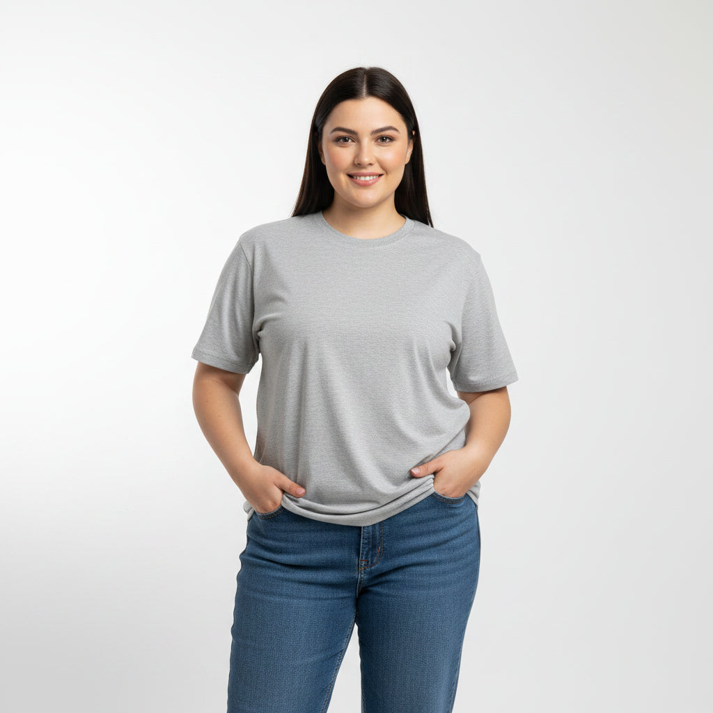 Gray t-shirt on a white background