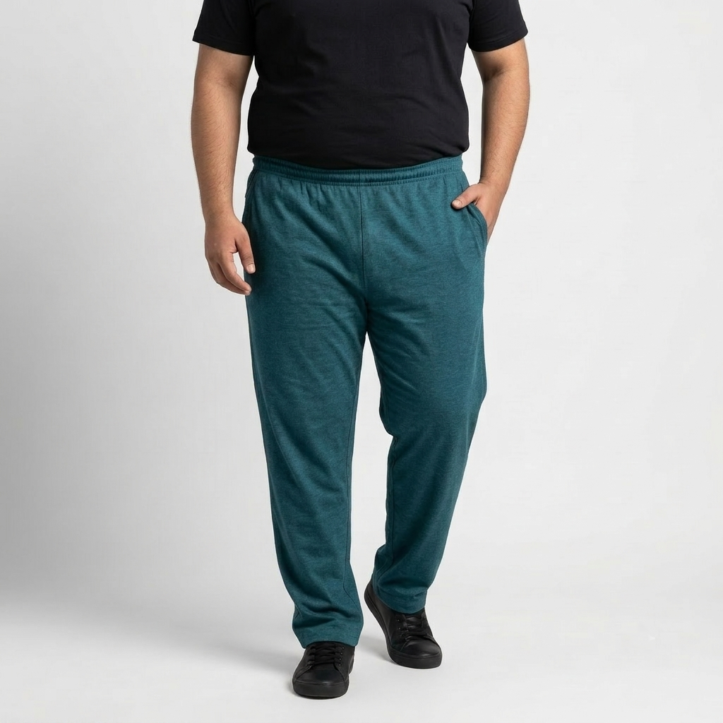 Heather Teal Lightweight Jersey Open Bottom Pant PSM-9020
