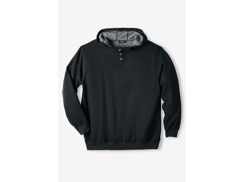 Henley Fleece Pullover Hoodie PSM-7289