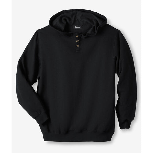 Henley Fleece Pullover Hoodie PSM-7289