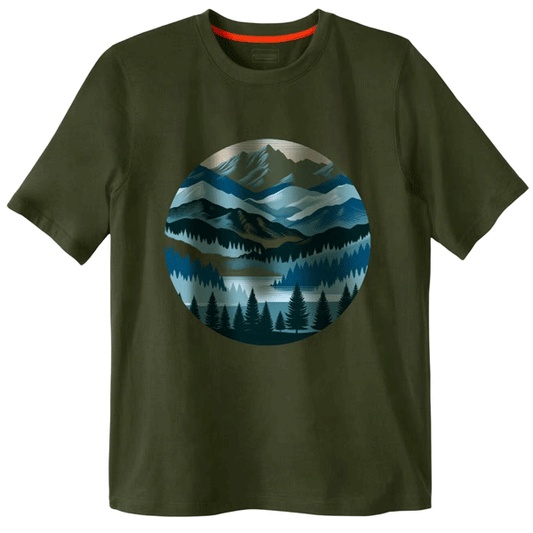 Hunter Mountain Eye Crewneck Nature Graphic Tee PSM-9173