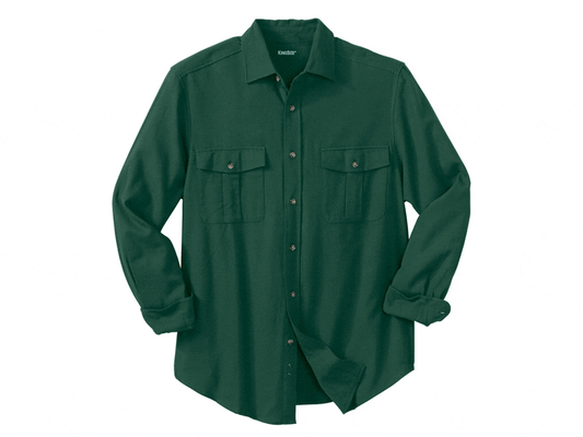 Hunter Solid Double-Brushed Flannel Shirt PSM-7560