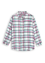 Aquamarine Easy Plaid Flannel Shirt PSW-7645