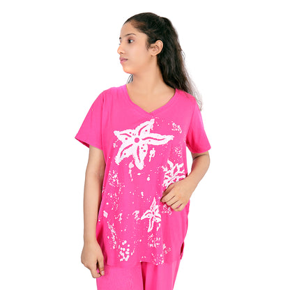 Seaside Charm Plus Size Tunic and Capri Set PSW-6792