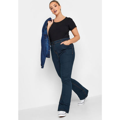 Indigo Blue Curve Bootcut Fit Stretch Jeans PSW-7988