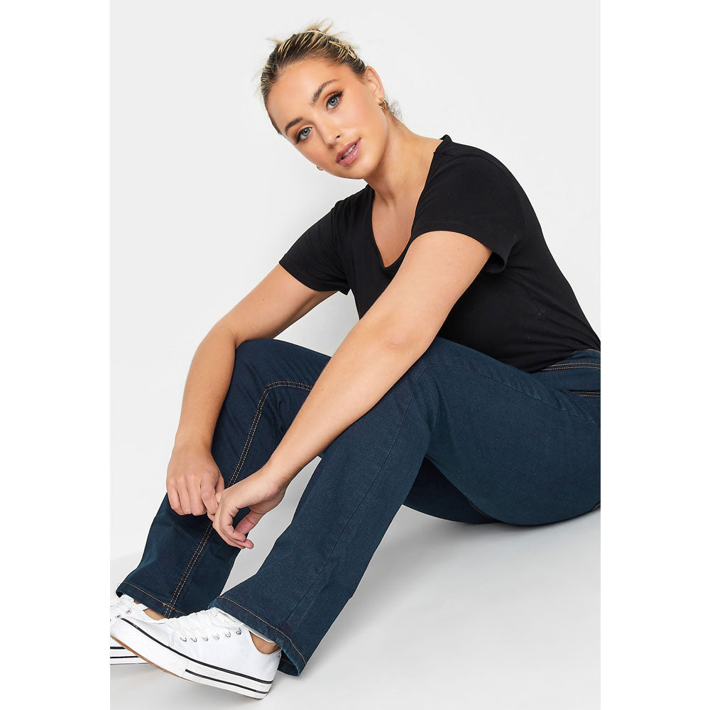 Indigo Blue Curve Bootcut Fit Stretch Jeans PSW-7988