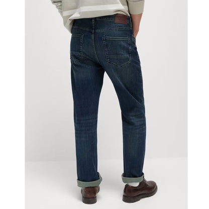 Indigo Straight Fit Vintage Wash Stretch Jeans PSM-8942