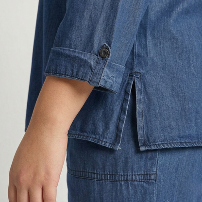 Indigo Ease Tencel Denim Co-Ord Set PSW-10988