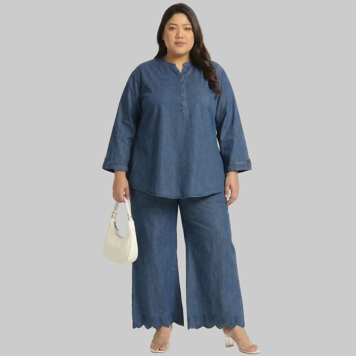 Indigo Ease Tencel Denim Co-Ord Set PSW-10988