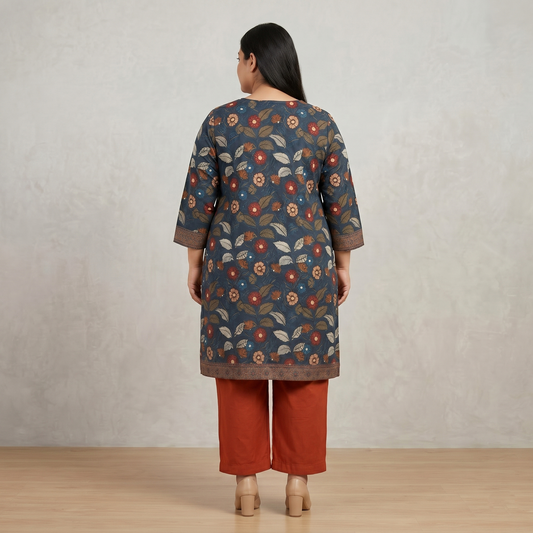 Indigo Fern 3-Piece Printed Lawn Suit PSW-11175