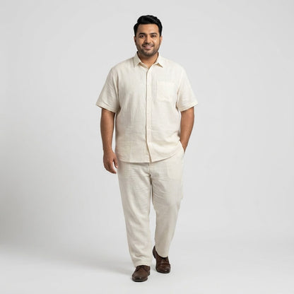 Ivory Irish Linen Co-Ord Set for Men