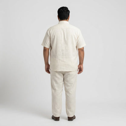 Ivory Irish Linen Co-Ord Set for Men